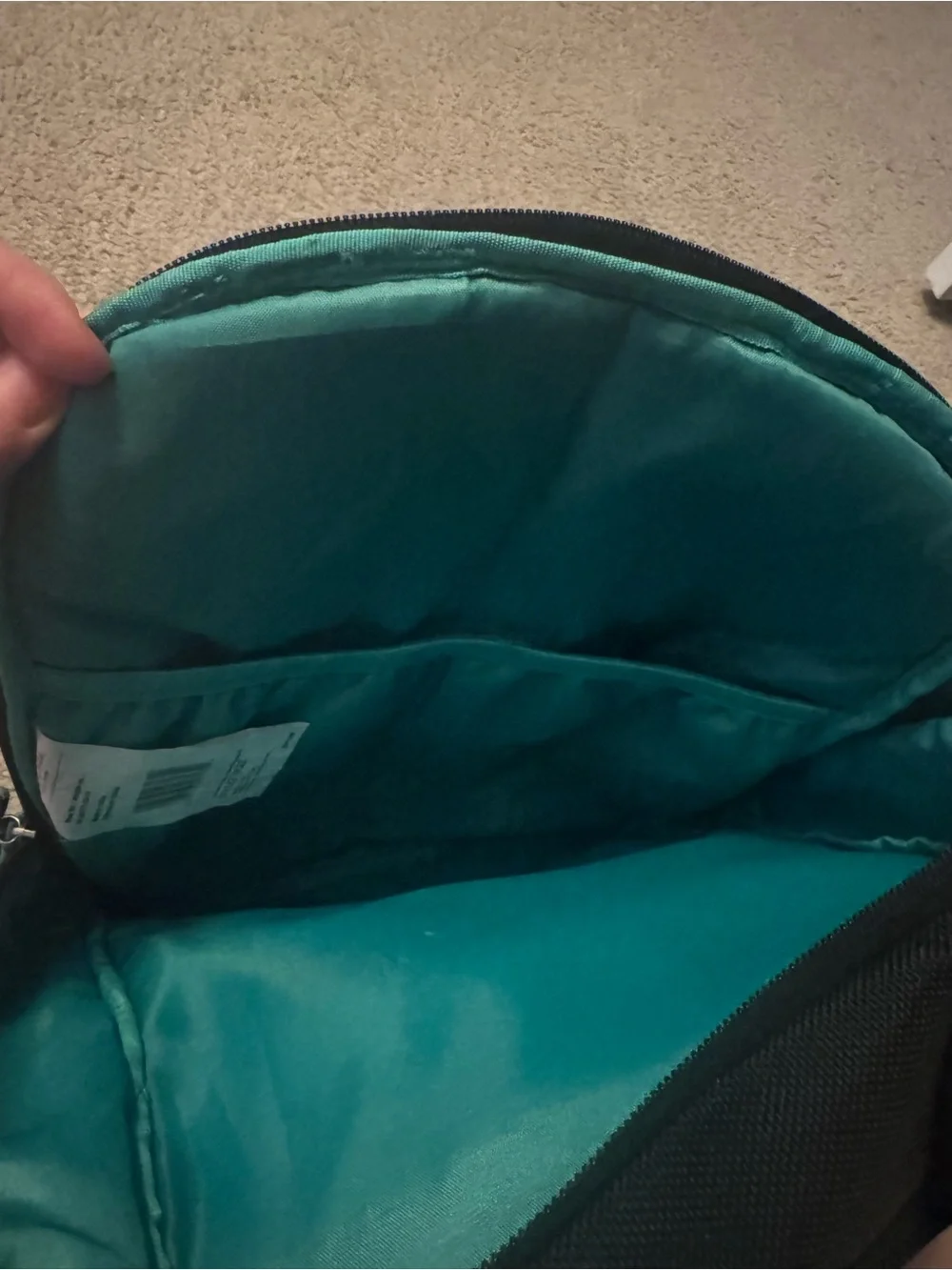 Columbia Black Diaper Bag Backpack with Teal Accents